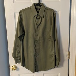 Military Green Arrow Dress Shirt